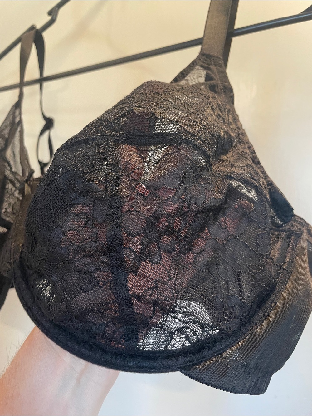 HSIA Sheer Black Lace Underwire Bra with Support size 44D - Picture 6 of 10
